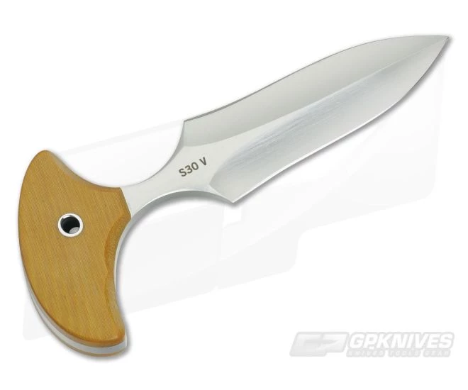 Mike Irie Version 2 Push Dagger CPM-S30V Natural Linen Micarta - Image 3