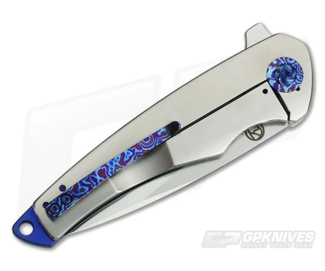 Les Voorhies Simplex Flipper Titanium Frame Lock Timascus Inlay CPM S35VN - Image 2