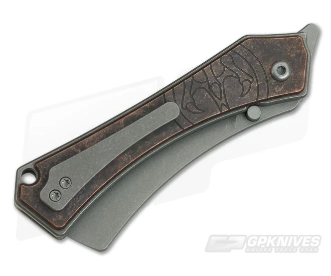Serge Panchenko G&G Hawk Orbit CTS-204P Copper Titanium Top Flipper 3783 - Image 2