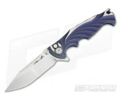 Brian Tighe Custom Tighe Breaker Satin RWL-34 Integral Blue Titanium Flipper 3786