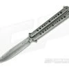 Craig Camerer Skeleton Balisong Tumbled Titanium W2 Spear Point with Hamon