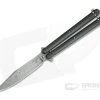 Craig Camerer Custom Balisong Clip Point Damascus Green Glow Carbon Fiber