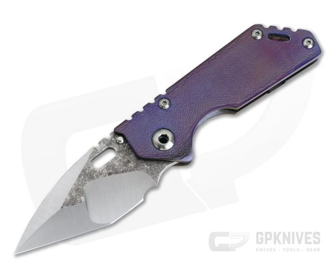 Mick Strider Custom AR .75 Nightmare Grind Textured 20CV Anodized Orange Peel Titanium Frame Lock