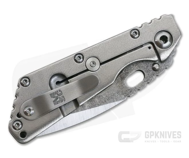 Mick Strider Custom SMF Spear Point Organic Textured Orange Peel Titanium Frame Lock 3952 - Image 2