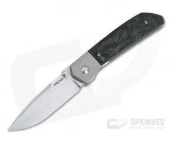Enrique Peña Custom Mula Titanium Bolster Lock Bolstered Marbled Carbon Fiber