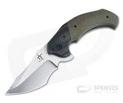 Greg Lightfoot Custom Element Carbon Fiber Bolstered Green Micarta CPM-154 Flipper