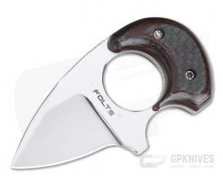 Alan Folts Custom Baby Bear Polished CPM-154 Red Carbon Fiber Fixed Blade