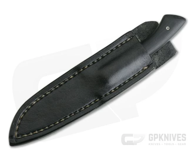 Alan Folts Custom Bird and Trout Polished ATS-34 Bolstered Black G10 Fixed Blade - Image 2