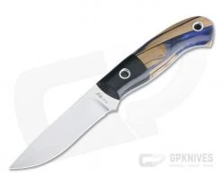 Mike Irie Model 110 Satin CPM-154 G10 Bolstered Blue Resin Maple Burl Wood 4043
