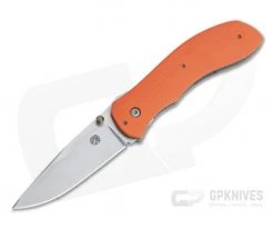 Trash Panda Knives Chaos Titanium Frame Lock Stonewashed CPM-154 Orange G10 4051