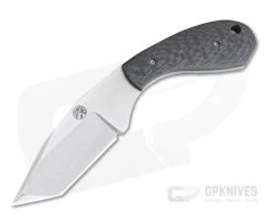 Trash Panda Knives Pack Knife Compact Fixed Blade Stonewashed CPM-154 Carbon Fiber 4054