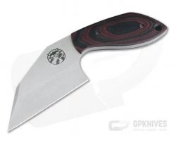 Trash Panda Knives F Off Stonewashed CPM-3V Fixed Blade Red & Black G10 4058