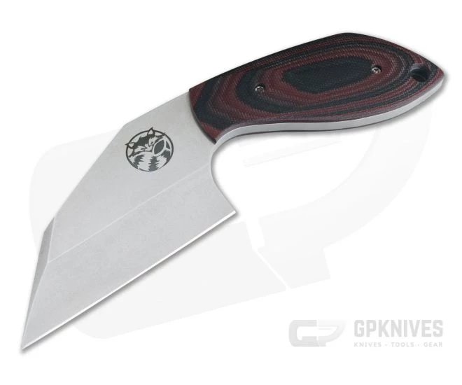 Trash Panda Knives F Off Stonewashed CPM-3V Fixed Blade Red & Black G10 4058