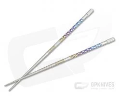 Steve Kelly TiSushi Sticks Satin w/ Rainbow Milling Titanium Chopsticks