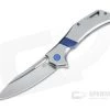 Olamic Cutlery Swish Light Blast Titanium Dragon Skin Inlay Satin Elmax Flipper 4120