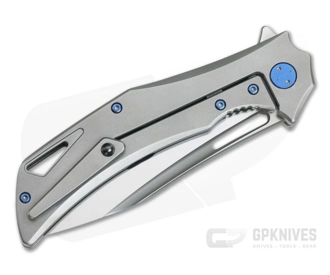 Olamic Cutlery Swish Light Blast Titanium Dragon Skin Inlay Satin Elmax Flipper - Image 2