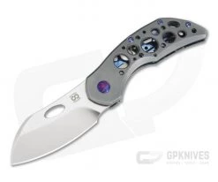 Olamic Cutlery Busker Largo Dark Blast Acid Rain Entropic Satin M390 Top Flipper