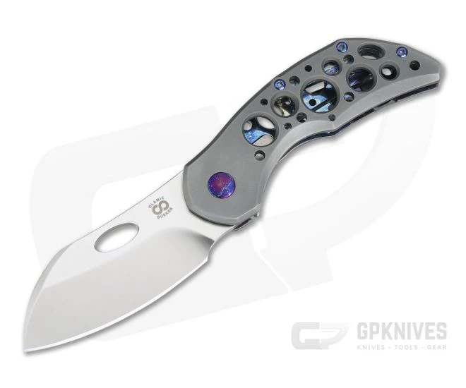 Olamic Cutlery Busker Largo Dark Blast Acid Rain Entropic Satin M390 Top Flipper