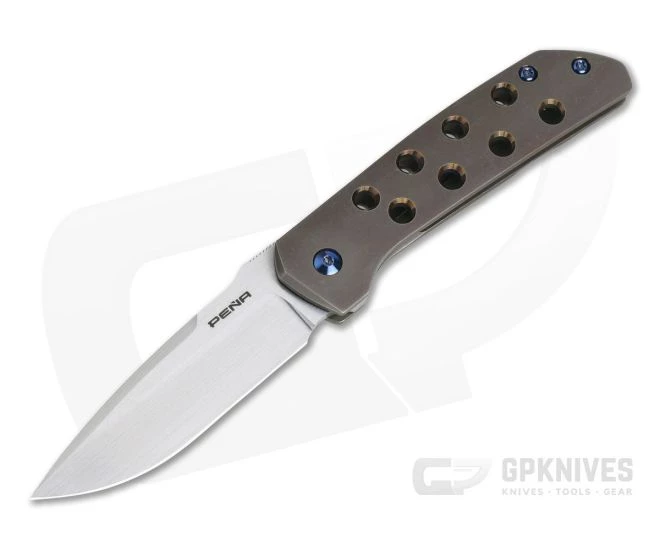 Enrique Pena Custom Mula Milled Titanium Frame Lock Front Flipper