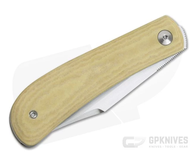 Enrique Pena Custom Lanny's Clip Front Flipper Antique Paper Micarta - Image 2