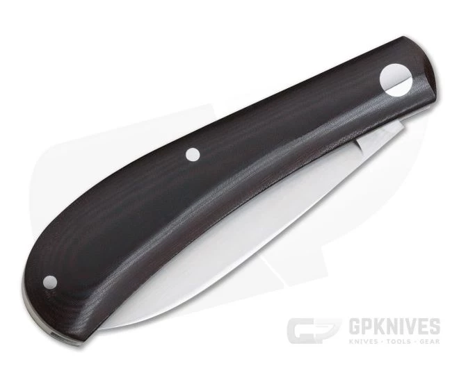 Pepe Jalomo Custom Wharncliffe Trapper Maroon Linen Micarta CPM154 Slip Joint - Image 2