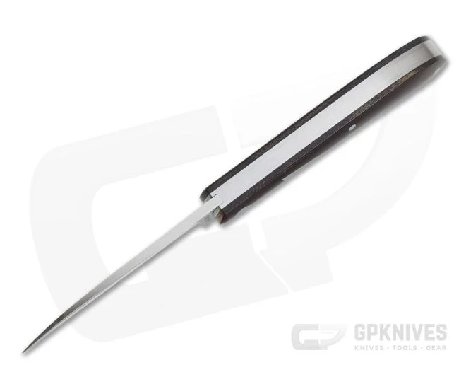 Pepe Jalomo Custom Wharncliffe Trapper Maroon Linen Micarta CPM154 Slip Joint - Image 3