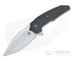 A2 Knives A6 Flipper CTS-XHP Silver Lightning Strike Carbon Fiber Zirconium Pivot