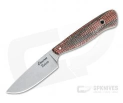 Camerer Knives Workman Drop Point Elmax Red Burlap Micarta Fixed Blade