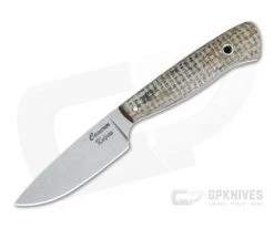 Camerer Knives Workman Drop Point Elmax Light Burlap Micarta Fixed Blade