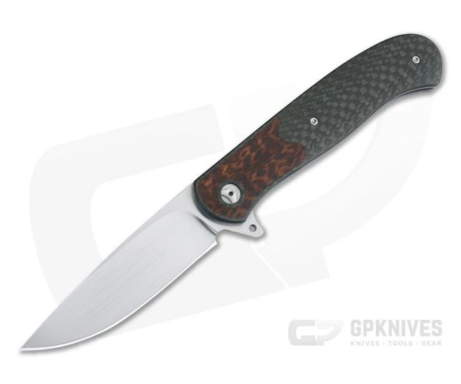 Burger Custom Atlas Plus Snakewood LVA Carbon Fiber M390 Flipper 4171