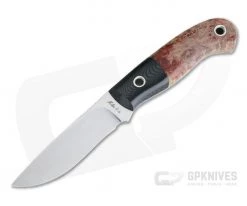 Mike Irie Model 110 Satin CPM-154 Black Linen Micarta Bolstered Stabilized Maple 4176