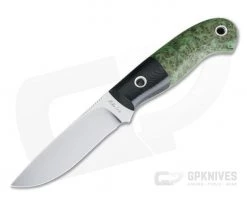 Mike Irie Model 110 Satin CPM-154 Black Linen Micarta Bolstered Stabilized Maple 4179