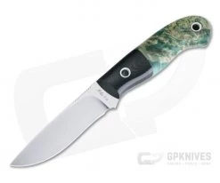Mike Irie Model 110 Satin CPM-154 Black Linen Micarta Bolstered Stabilized Maple 4180