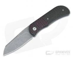 Burger Custom EXK Plus Carbon Fiber Red C-TEK Acid Wash M390 IKBS Top Flipper