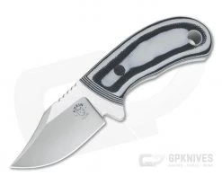 Tom Krein Custom Pocket Hunter Blasted Gray/Black G10 Satin D2 Clip Point Fixed Blade 4213