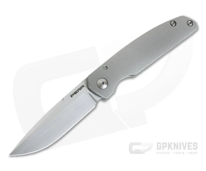 Enrique Pena Custom Serrano Titanium Frame Lock Mokuti Clip Front Flipper 4225