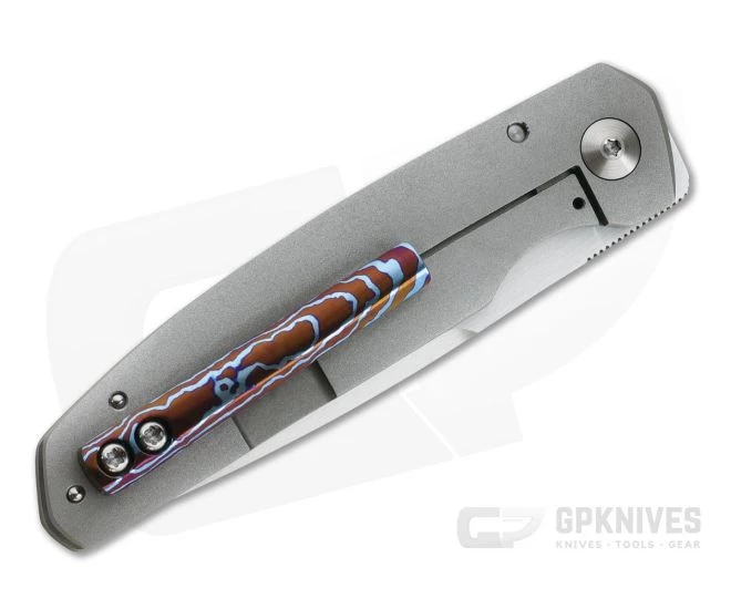 Enrique Pena Custom Serrano Titanium Frame Lock Mokuti Clip Front Flipper 4225 - Image 2