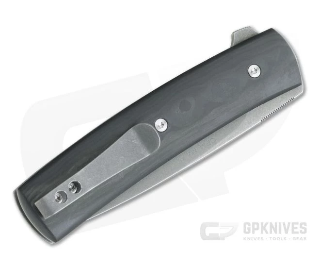 Brad Zinker Custom FR LLF Stonewashed CPM M4 Carbon Fiber Titanium Liner Lock Flipper - Image 2