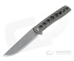 Brad Zinker Custom T FLF Clip Point Stonewashed CPM-154 Titanium Frame Lock Flipper