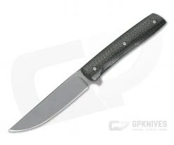 Brad Zinker Custom +10 T LLF Stonewashed CPM-154 Silver Lightning Strike Carbon Fiber Titanium Liner Lock Flipper