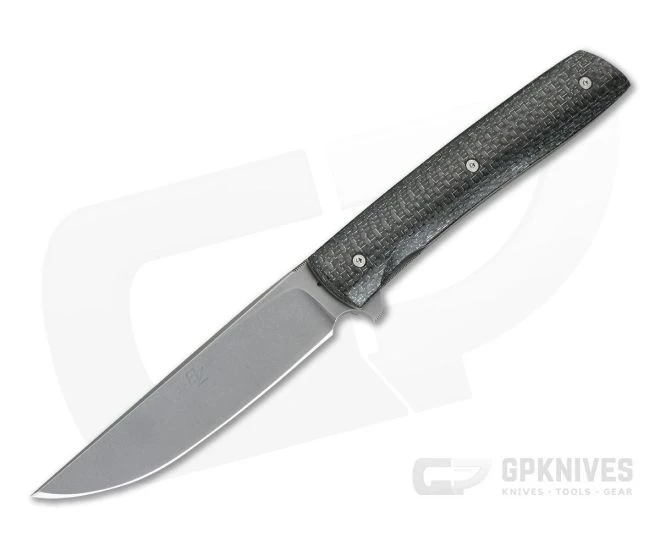 Brad Zinker Custom +10 T LLF Stonewashed CPM-154 Silver Lightning Strike Carbon Fiber Titanium Liner Lock Flipper