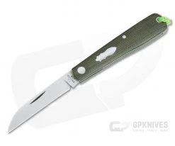 T.A. Davison Custom Green Micarta Toxic Liners Satin CPM154 Wharncliffe Slip Joint 4242
