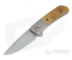 Roe Knives Custom Hostile Gentleman AEB-L Bolstered Vintage Paper Micarta Titanium Liner Lock Flipper 4243
