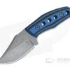 Tom Krein Custom Advocate Clip Point Acid Wash D2 Blue/Black G10 Tactical Fixed Blade 4247