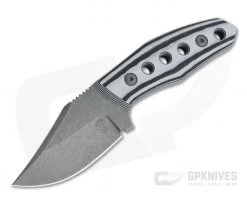 Tom Krein Custom Advocate Clip Point Acid Wash D2 Gray/Black G10 Tactical Fixed Blade 4248
