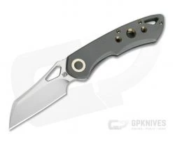 Olamic Cutlery Whippersnapper Wharncliffe Satin 20CV Dark Blast Titanium Top Flipper 4250