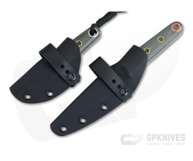 Sergey Rogovets Custom Green Micarta Kwaiken and Kiridashi Fixed Blade Knife Set 4253 - Image 2