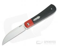 Enrique Pena Custom Swayback Wharncliffe Bolstered Black Burlap Micarta Top Flipper 4257