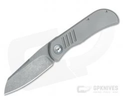 Burger Custom EXK SFL Acid Washed M390 Sheepsfoot Titanium Frame Lock Top Flipper