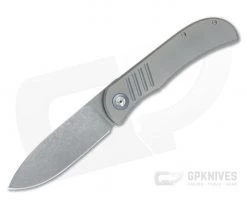 Burger Custom LEXK SFL Acid Washed M390 Spear Point Titanium Frame Lock Top Flipper